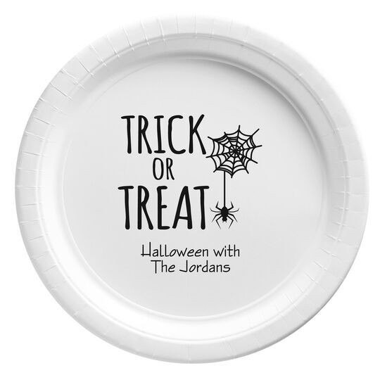 Trick or Treat Spider Paper Plates